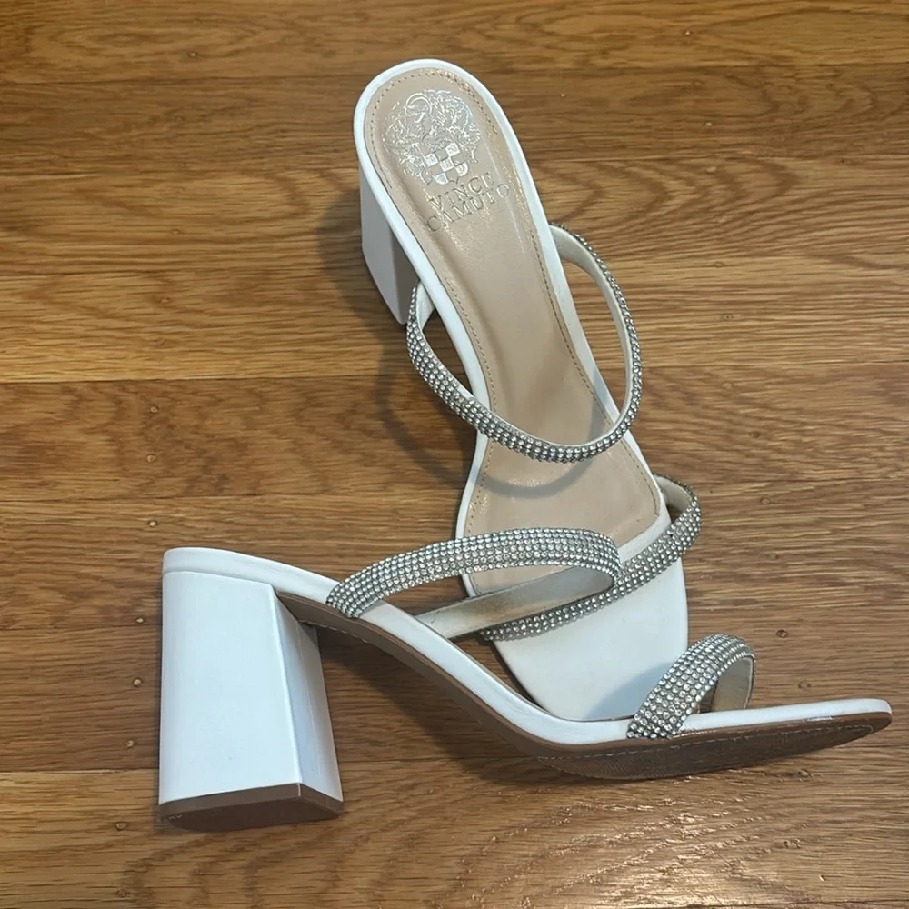 Vince camuto white block heel sandal - Picture 2 of 3
